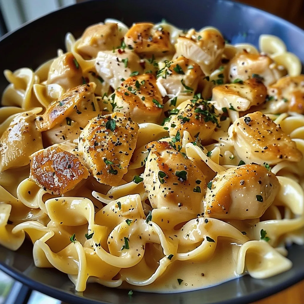 Creamy Garlic Butter Chicken Egg Noodles: A Hearty Classic