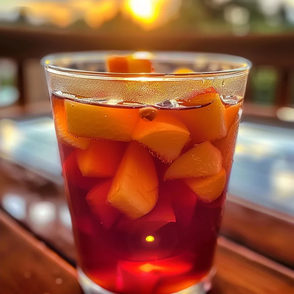 Peach Hibiscus Sunset Tea: Refreshing Summer Blend