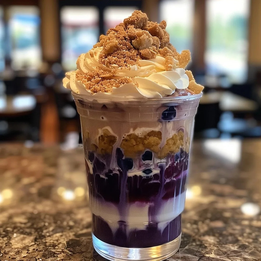 Blueberry Crumble Iced Latte
