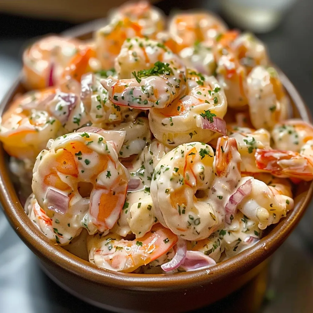 Creamy New York Deli Shrimp Salad Fresh Dressing & Crunch