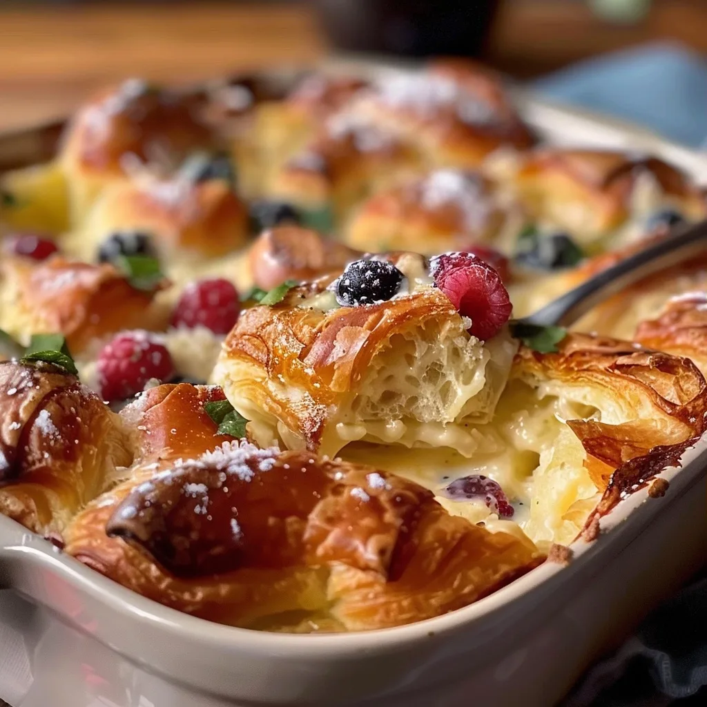 Simple Croissant Breakfast Casserole